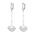 Fashion Cute Cloud 925 Silver Earrings Tassel Drop Earrings Diamond Earrings