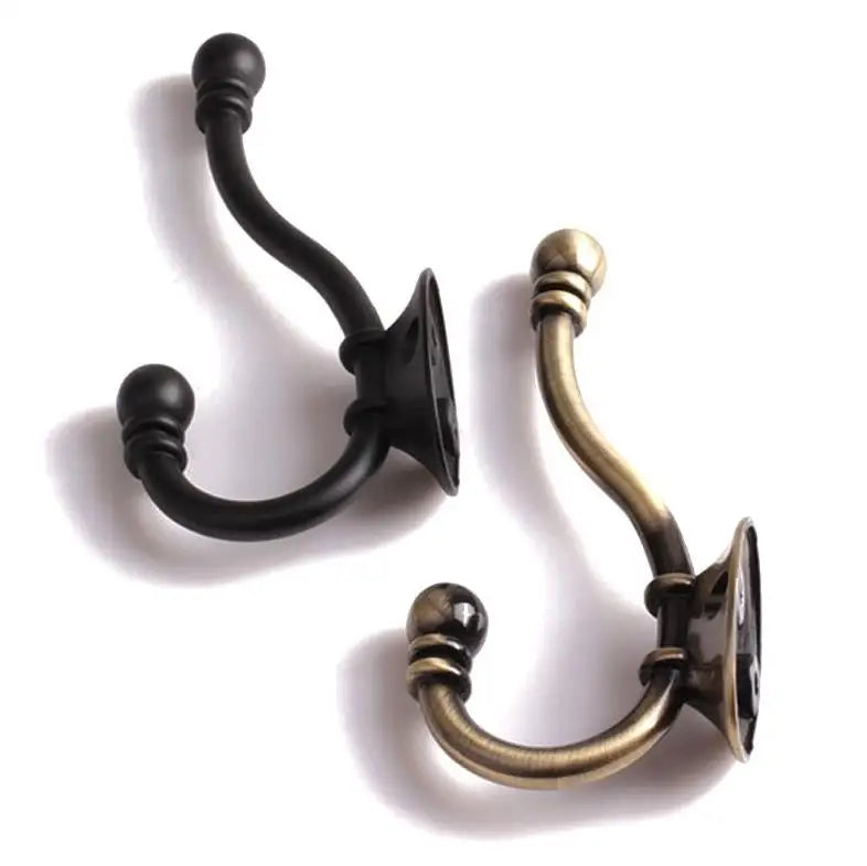 Popular Vintage Rustic Zinc Alloy Decorative Wall Mounted S Shape Bronze Black Towel Coat Robe Hook