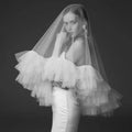 ROMANTIC Luxury Veils Women Hair Accessories Wedding Multi-Layer Short Bridal Veil