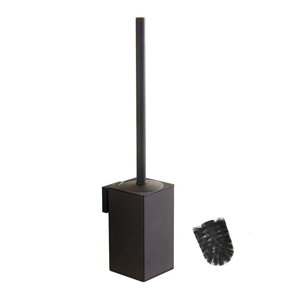 Matte Black Stainless Steel Wall Mount Bowl Modern Design Bathroom Accessories with Toilet Brush Holder and Cup New Product