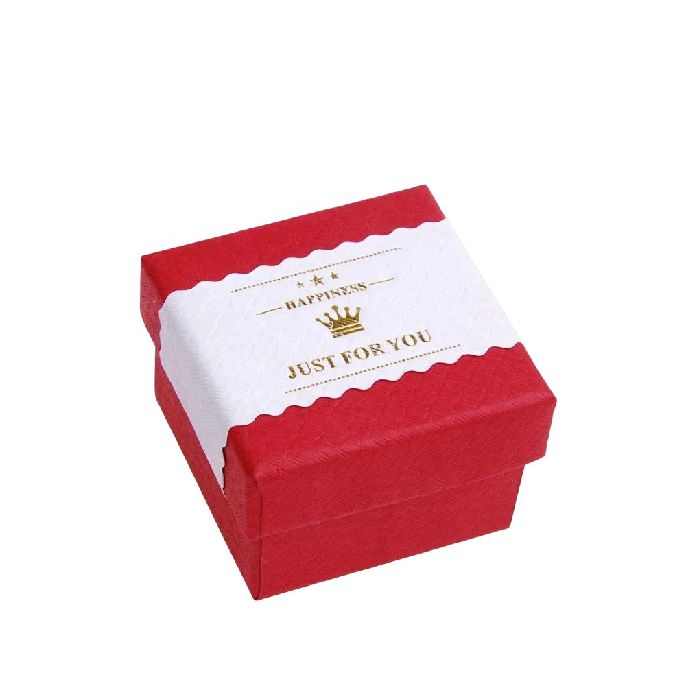 Custom Logo Paper Cardboard Jewelry Box Colorful Ring Packaging Gift Cardboard Box for Jewelry