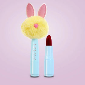Handaiyan Lovely Rabbit Matte Lipstick Easy to Wear Sexy Red Velvet Lipsticks Plush Head Lip Gloss Makeup Lasting Nude Lip Stick