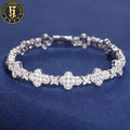 New Arrivals Popular 10mm 925 Sterling Silver Moissanite Star Cross Cuban Link Bracelet Pass Diamond Tester Diamond Bracelet