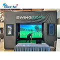 Training Air Tight Golf Driving Net Inflatable Golf Simulator Tent Enclosure with Impact Screen