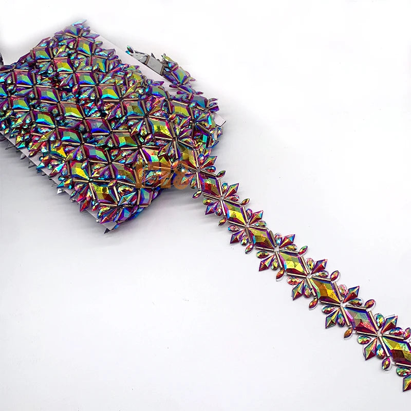 2026 Trinidad & Tobago Carnival Costumes Resin Stones Trimmings Decoration Iron on Rhinestone Applique Trim
