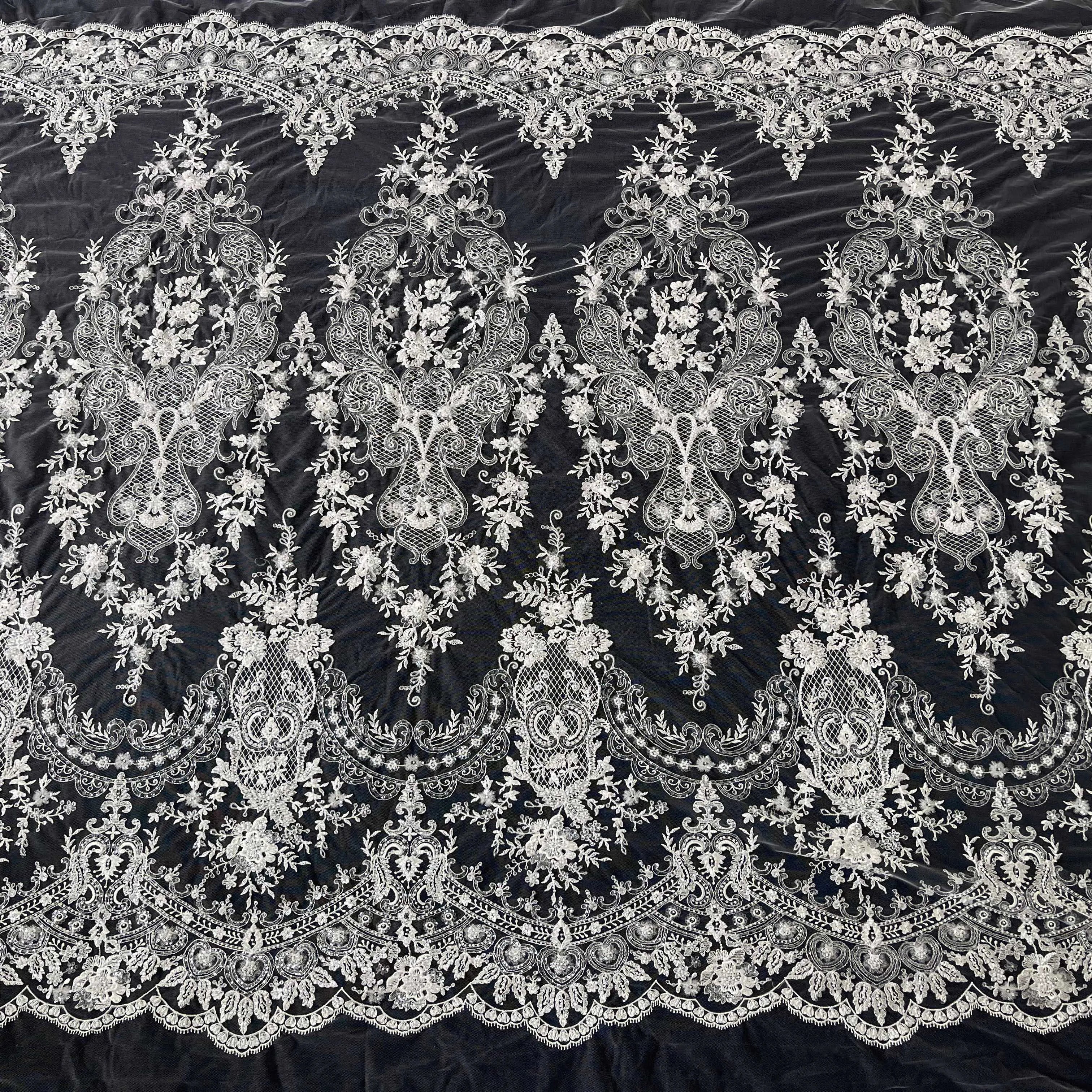 Luxury Design Embroidery Beads African Lace Fabric