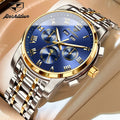 JSDUN 8718 Chinese Men Length 21cm Weight 148g Original Movement Stainless Steel Waterproof Coated Glass Mechanical Wrist Watch