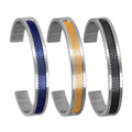 New Punk Jewelry Geometry Chain Link Bangles Stainless Steel Black Color Bracelet for Women Men Fashion Bijoux Accessories