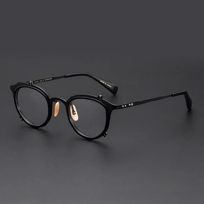 Pure Titanium Glasses Frame Japanese Designer's New Unisex Oval Frame Can Be Matched with Myopia Glasses Frame