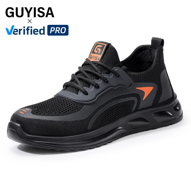 For GUYISA Summer Winter Autumn Safety Shoes for Men and Women Smash- and Puncture-Proof with Steel Toe