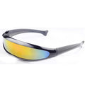 Futuristic Narrow Cyclops Visor Sunglasses Laser Eyeglasses Women Men Small Frame Personality Mirrored Len Costume Glasses