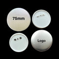 Promotion Cheap Metal Badges Supplier Custom 75mm Round Shaped Tinplate Components Button Pins for DIY