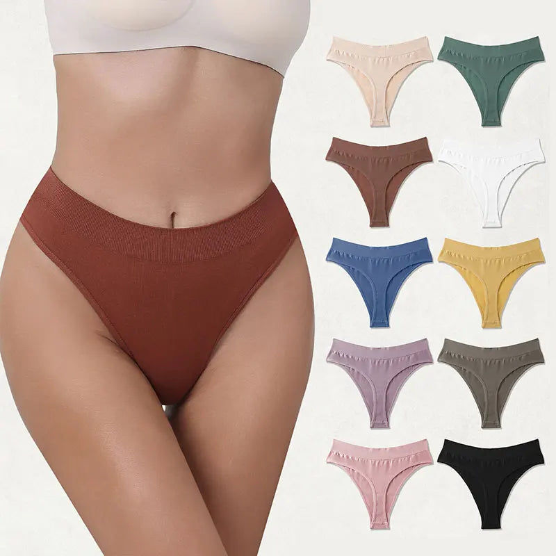 2025 Newest Design High-cut Brzialian Panty Young Girl Stylish Seamless Thong Panty Yoga Sport Women's Underwear