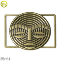 Belt Manufacturer Made Brass Western Buckle Custom Horse Logo Waist Hardware Adjustable Metal Embossed Plate for Leather Belt