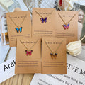Tik Tok Hot Selling Bohemian Gold Plated Butterfly Pendant Necklace for Women