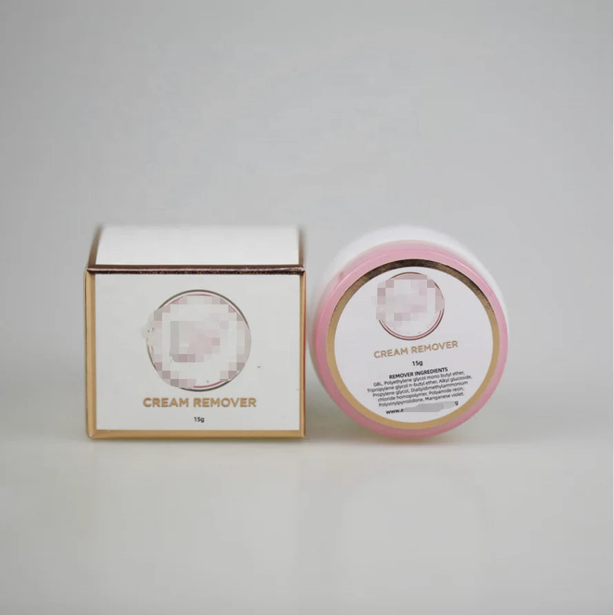Whole Sales Lash Supplies Eyelash Extension OEM pink Cream Remover Private Label Lash Remover for Lash Training