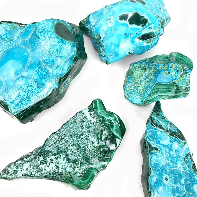 Wholesale Healing Natural Crystal Gemstone Rough Malachite Chrysocolla Specimen Raw Stone for Decoration