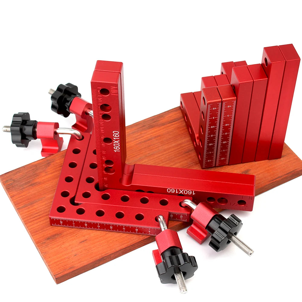 Woodworking Corner Clamps Right Angle Ruler 90 Degree L-shaped Auxiliary Square Aluminium Positioning Plates Fixing 100MM-160MM