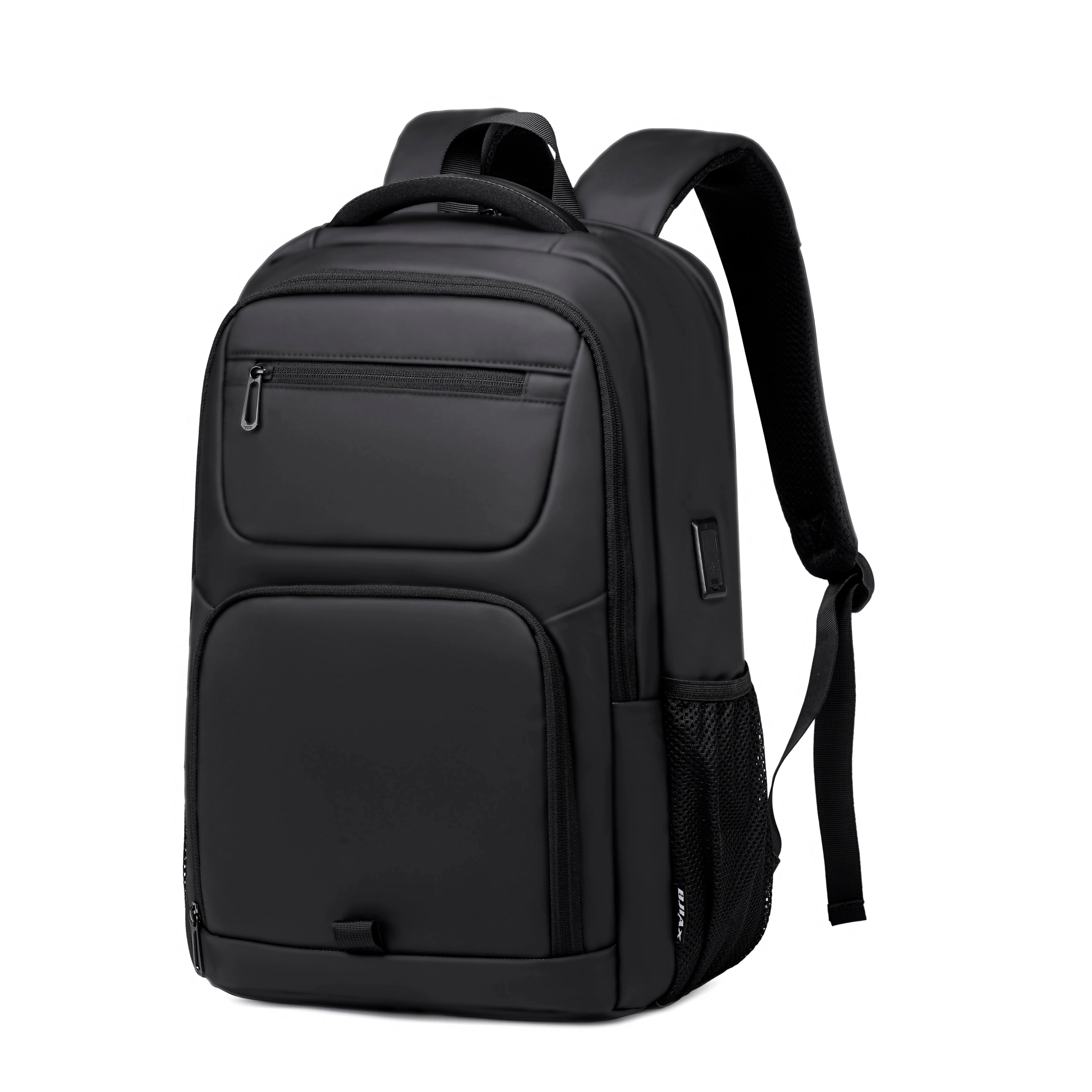 BJIAX Large Capacity PU Leather Computer Bag 15.6 17.3inch Leisure Unisex Waterproof Travel Laptop Backpack USB Canvas Oxford