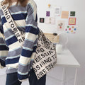 Personalized Promotional Multi-Purpose Canvas Tote Shopping Bag Silk Screen Printed Custom Logo Durable Street Style Crossbody