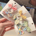 2PCS Girls Cute Cartoon Knotbow Hairpins for Kids Children Sweet Headwear Hair Clips Barrettes Fashion Accessories