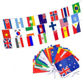 Custom World Flag 14x21cm String Flag Digital Printing Nylon Polyester Material Automotive End User Customized Argentina France