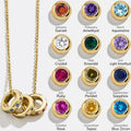 12 Birthstone Necklace New DIY Option Constellation-Shaped Copper Clavicle Chain for Female Family for Christian Parties Circle