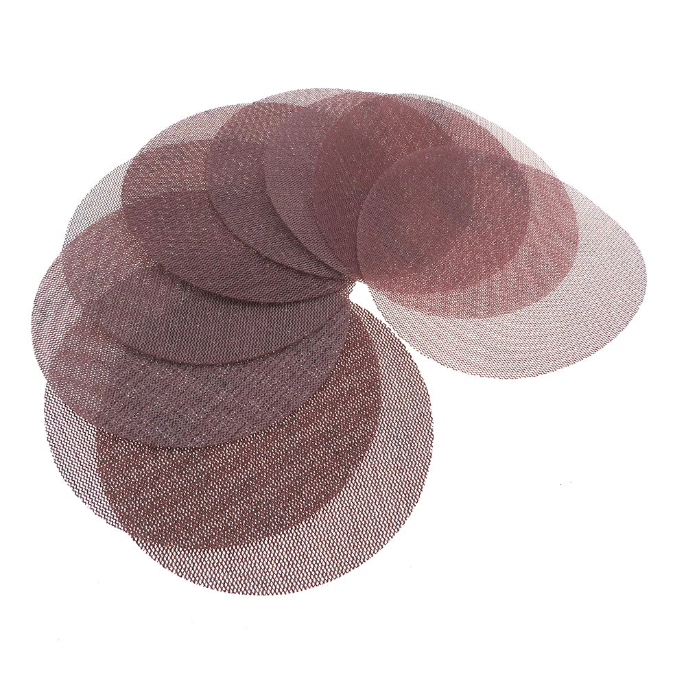 6Inch 150mm Red Polyamide Fabric Net Disc Anti-blocking Abrasive Sanding Screen Mesh Sandpaper for Drywall Wood Polish