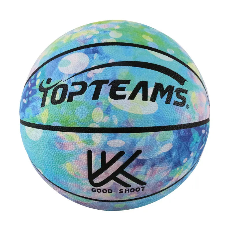 Full Printing Process Basketball Leather Size 7 Wholesale Moisture Absorbing Leather Sports Training Basketball Ball