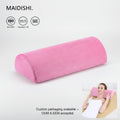 WJ-2038 High-Efficiency Memory Foam Half-Moon Bolster Pillow Neck Back Lumbar Spine Knee Pain Relief Nursing Fabric Massage