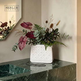 Merlin Living Nordic Ceramic Vase Modern Luxury Home Decor Handbag Vase Ceramic Decoration Chaozhou Ceramic Factory Wholesale