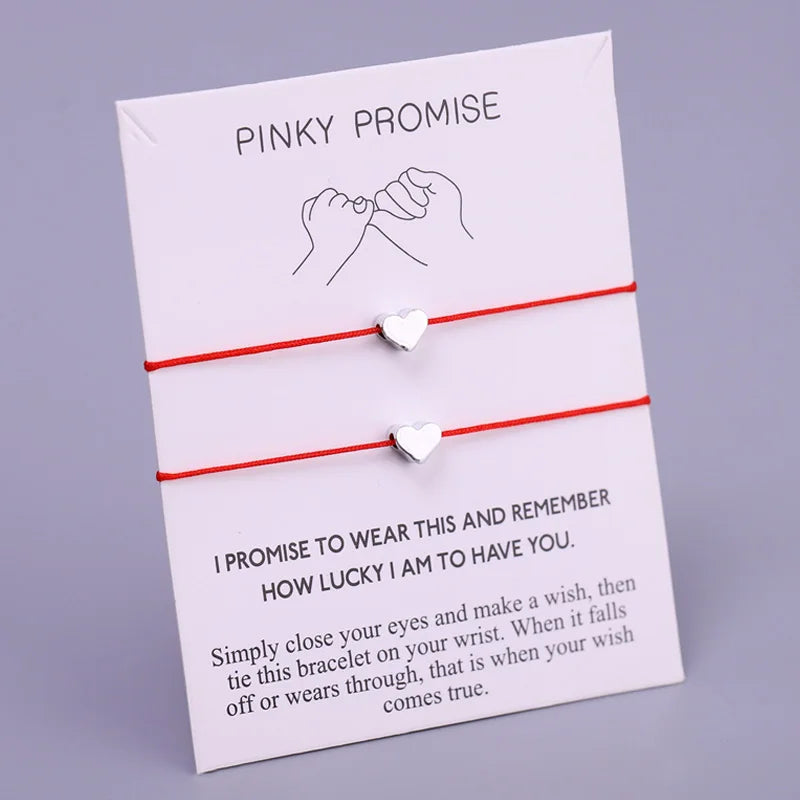 Mother Daughter Grandma Granddaughter Aunt Niece Soul Sister Godmother Best Friend Pinky Promise Compass Heart Charm Bracelet