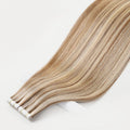 22 Inch Brown Tape in Hair Extensions 100% Human Hair Remy Virgin Russian Double Drawn Straight Invisible Tape Hair Extension