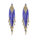 Customized Antique Bohemian Female Fashion Accessory Long Tassel Chandelier Earrings