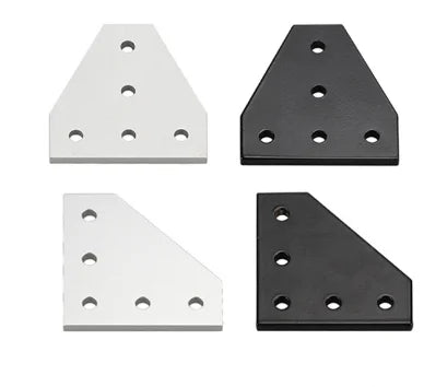 2020 3030 4040 Aluminum T-shaped L-shaped 5-hole Connecting Plate for Aluminum Profiles