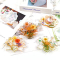 YS 4 Style Flower Shape Coaster Mold De Resin Fruit Cup Resin Mold Tea Coffee Mat Casting Resin Molds for Kit Craft Tools