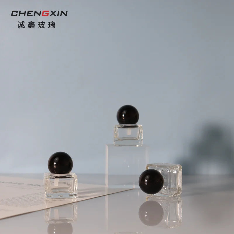 Exquisite 7ml Square Cosmetic Glass Bottle Hair High Color Value Manufacturers Stock Pump Sprayer Screen Printing