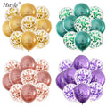 10pcs 12inch Eid Mubarak Chrome Balloons Confetti Latex Ballon Ramadan Kareem Eid Party Decoration Muslim Islamic Supplies ST956
