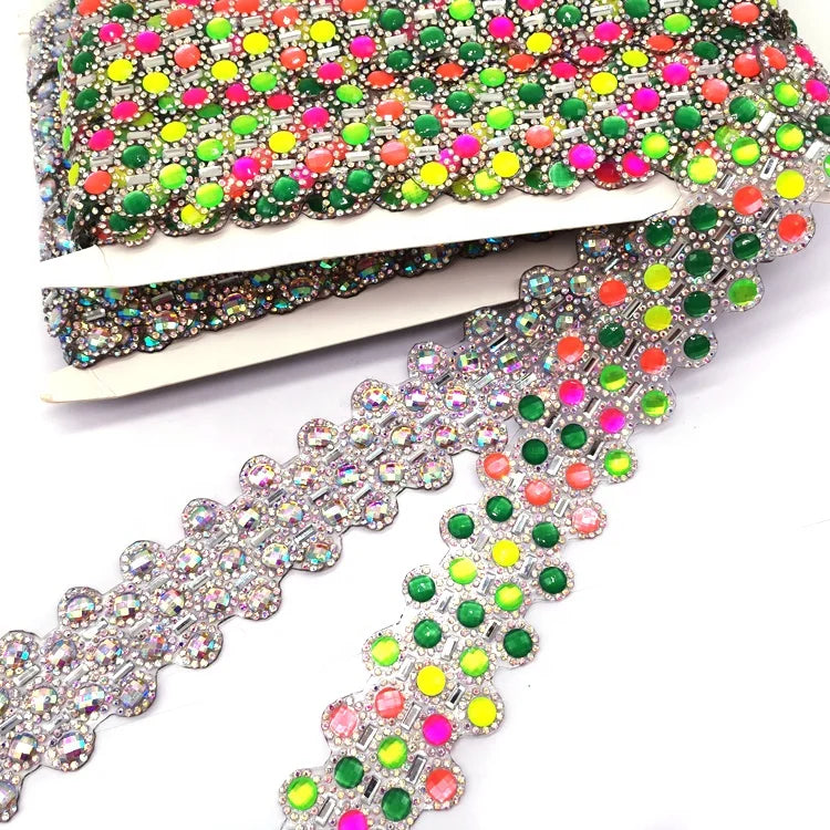 2025 Carnival DIY Decorative Flatback Resin Rhinestone Appliques Plastic Trimming With Glue on Technique for Costumes