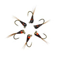 Wholesale Tungsten Bead Head Jig Nymph Fly Pheasant Tail Fast Sinking Barbed Wet Euro Nymph Fly Trout Fishing Lures Baits