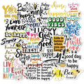 50Pcs Letter English Inspirational Slogan Graffiti Stickers Motivational Words PVC Waterproof Mix Graffiti Stickers