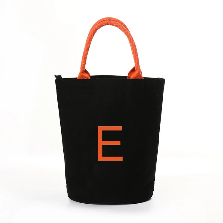 OEM logo Round Bottom Eco Canvas Bucket Bag  Advertising Hard Handle Reusable Shopping Bag
