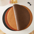 Washable Durable European Style Harvest Festival Luxury PVC Leather Placemats Heat-Resistant Non-Slip Kitchen and Desk Mats