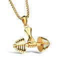 Foreign Trade Jewelry Fitness Dumbbell Barbell Pendant Men's Necklace Wholesale Accessories