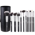 BEILI Wholesale Professional Cosmetic Black Makeup Brushes Private Label Natural Luxury Powder Eye Shadow Blending Brush Set