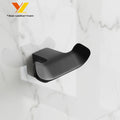 Elegant Matt Black Zinc Alloy Wall Mounted Robe Hook 2 Hooks for Bathroom Clothing Towels-Eco-Friendly Multifunctional Design
