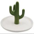 Cute Ceramic Cactus Ring Holder Jewelry Holder Trinket Tray Ring Dish for Earring Bracelet Keys Necklace Wedding Birthday Gift