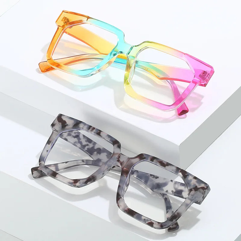 Chic Oversized Eye Glasses Plastic square Eye Frame Optical Glasses Wholesale Designer Eyeframe Eyeglasses Frames