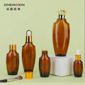 New Tea Essence Glass Bottles with Screen Printing for Skin Care Diffuser and Screw Cap