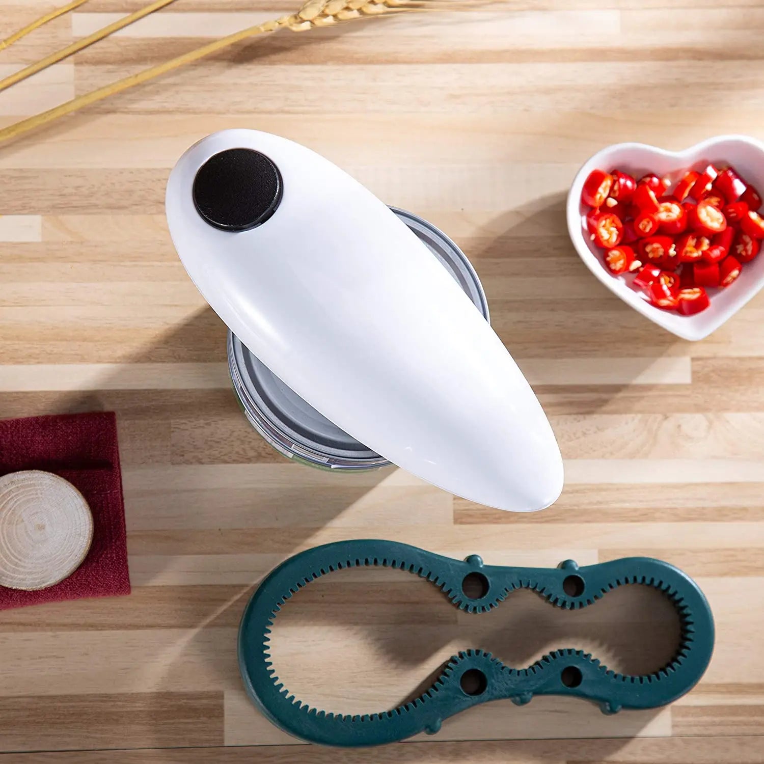Home Kitchen Battery Operated Electric Bottle Can Opener One Touch Automatic Smooth Edge Hands Free Kitchen Gadgets